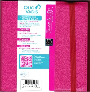 Quo Vadis - Agenda Life Medium Avec Répertoire Rose - Décembre 2018 à Décembre 2019 