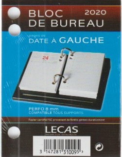 Recharge bloc éphéméride Date à Gauche 85 x 115 LECAS - La Poste
