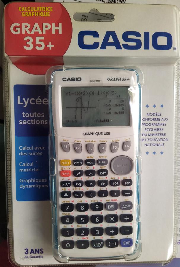 Casio Graph 35+ E Calculatrice graphique USB