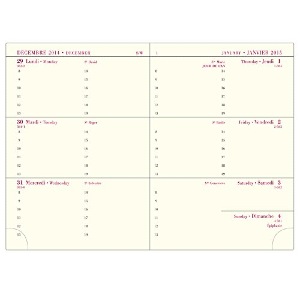 EXACOMPTA Agenda "La semaine planifiée 13 2025 9x13 cm 1s / 2p ivoire Coloris Assortis