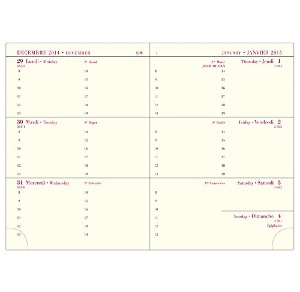 EXACOMPTA Agenda "La semaine planifiée 13 2024 9x13 cm 1s / 2p ivoire Coloris Assortis