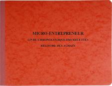 Auto entrepreneur livre chronologique des recettes registre des Achats 4410E