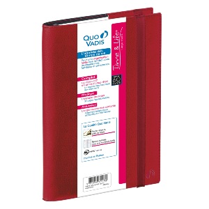 Agenda Semainier Pocket Quo Vadis 2025-2026 - Format 10x15cm - Couverture Verte Élastique