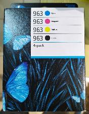 HP 963  Pack de 4 Cartouches d'Encre Noir et Trois Couleurs 6ZC70