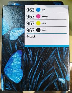 HP 963  Pack de 4 Cartouches d'Encre Noir et Trois Couleurs 6ZC70