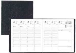  Agenda LECAS  semainier Civil 2021 160 x 160 mm Couverture Grainée noire