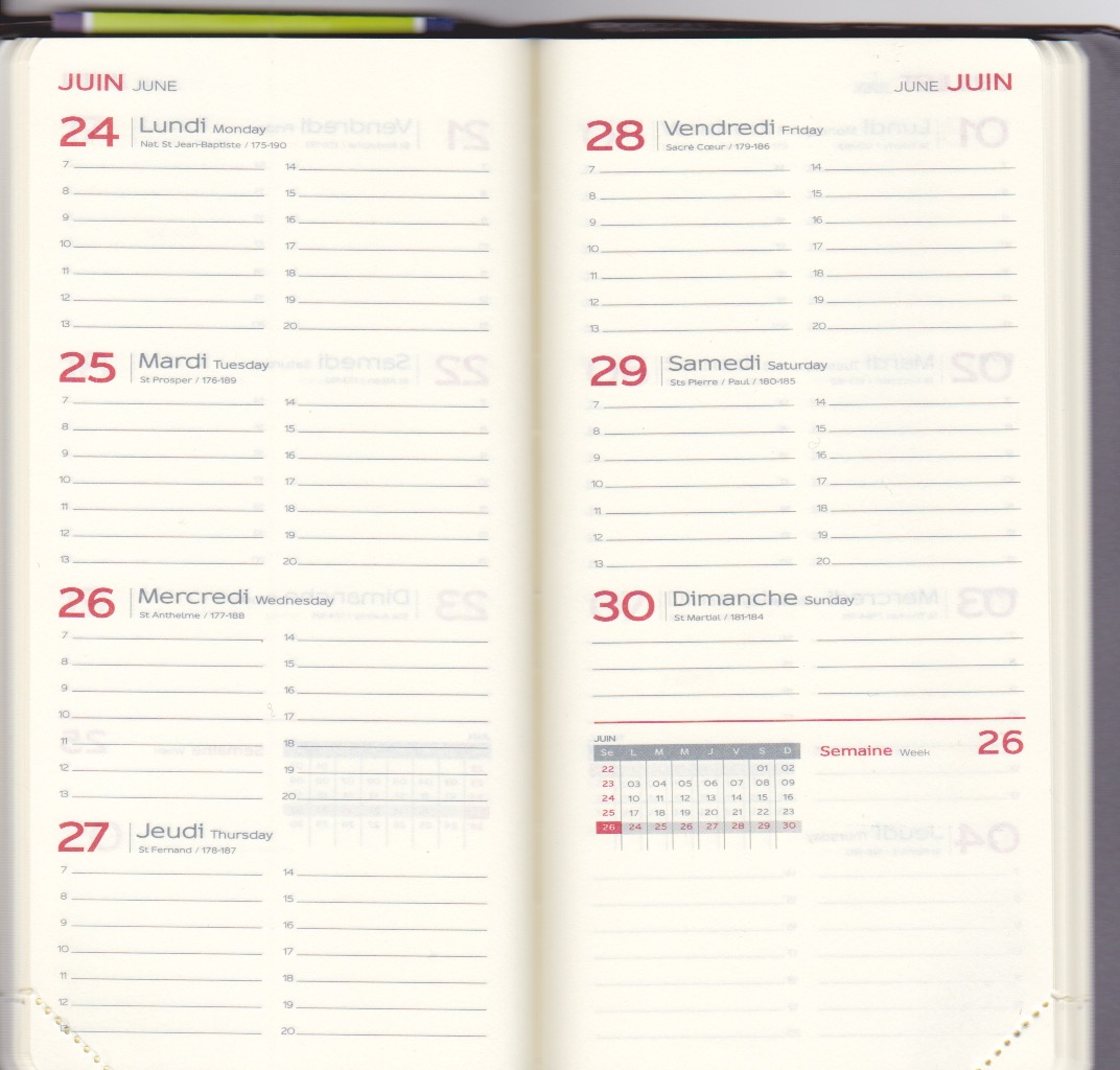 Lecas, agendas et calendriers