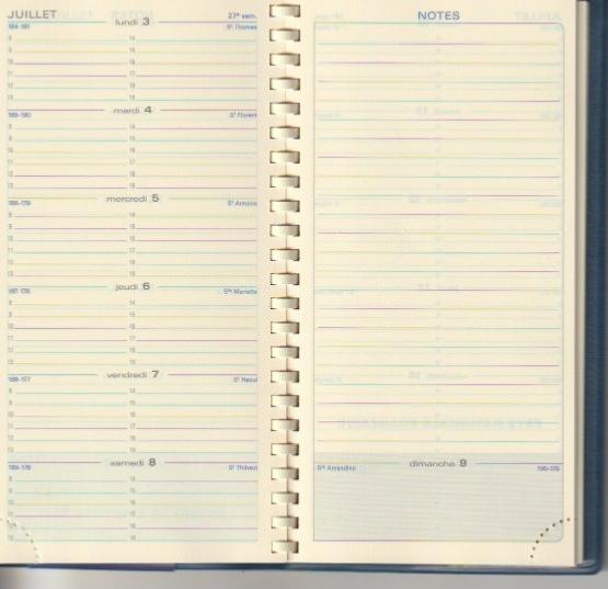 Agenda De Poche Exacompta Espace 17S 2026 - Semainier 9x17,5cm, Couverture Crocco, Spirale, Répertoire Amovible - Fabriqué En France