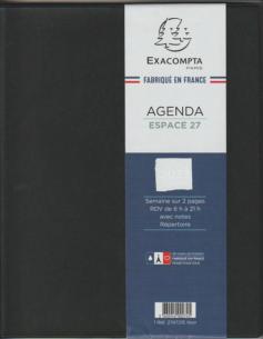 Agenda Semainier 2024 - 270 x 210 mm EXACOMPTA Espace 27