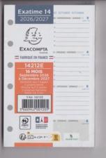 Recharge Exatime 14 semainier millésimé 2 pages par semaine - 126 x 81 mm 14212E -2026-2027