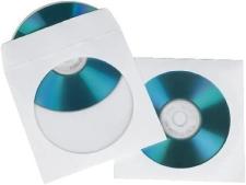 51174 Hama pochette papier pour 1 CD ou DVD Boite de 100 pieces Blanc