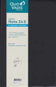 Quo Vadis -  Agenda Semainier 16X24 spirale  Quo vadis note 24 S  avec repertoire 