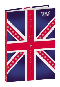 Quo Vadis - Agenda scolaire UNION JACK - Septembre 2016 à Août 2017 - Visuel "DRAPEAU"- 12x17cm