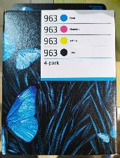 HP 963  Pack de 4 Cartouches d'Encre Noir et Trois Couleurs 6ZC70