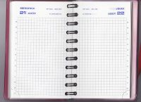EXACOMPTA Agenda de poche Civil 2026 plastique 1 jour quadrillé avec élastique  146x90 mm 