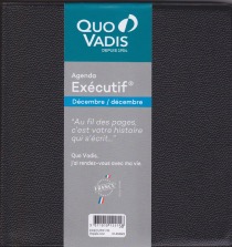 Quo Vadis  Agenda  Executif  16x16cm  Noir  Année  2025