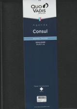 Agenda Civil Quo  Vadis  Consul  21x29,7  Noir  Année 2024