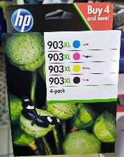 HP 903XL  Pack de 4 Cartouches d'Encre Noir et Trois Couleurs 3HZ51