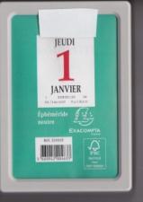 Bloc éphémeride à coller 60 x 90 mm Neutre année Civil 2026