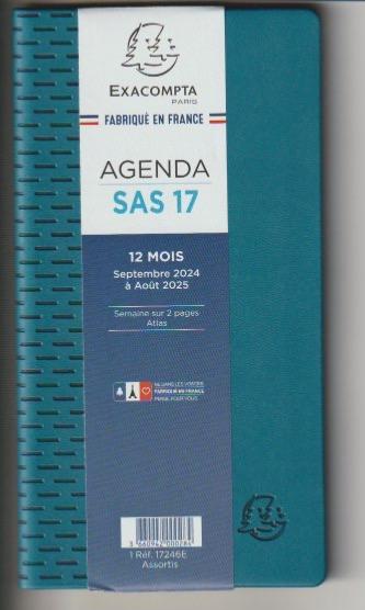Exacompta Agenda  SAS 17 Winner Semainier Sept à Sept 2024-2025- 9 x 17,5 cm 17246E