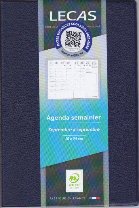 LECAS - Classique Agenda Semainier 2019 - 2020 de Juillet à Août