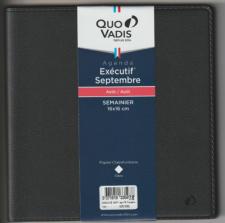 Quo Vadis  Agenda  Executif  16x16cm  Noir  Année 2025 - 2026