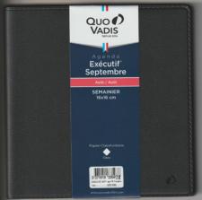 Quo Vadis  Agenda  Executif  16x16cm  Noir  Année 2023 - 2024