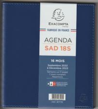 Agenda a spirale Exacompta SAD 18 Sept 2025 a Déc 2026 semaine sur 2 pages 7 Jours complets 15X17