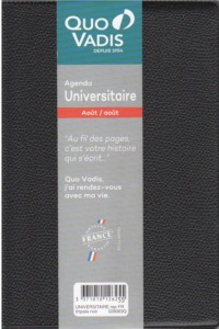 Agenda universitaire Quo Vadis semainier Année 2022-2023 