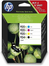 hp 934XL et 935XL cartouche originale grande capacité  économique imprimantes jet d'encre pack X4E14