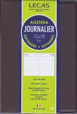 Lecas Agenda scolaire couverture plastique - Septembre 2019 à Août 2020  12x18cm 1 jour page