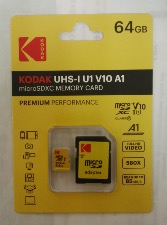 Kodak EKMSDM64GXC10K carte micro SD pour transfert des données haute vitesse