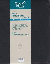  Agenda QUO VADIS Président Prestige  2024  format A4  semaine sur 2 pages 287065 