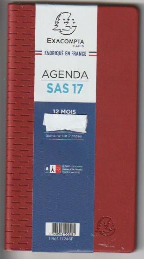 Exacompta Agenda  SAS 17 Winner Semainier Sept à Sept 2025-2026- 9 x 17,5 cm 17246E