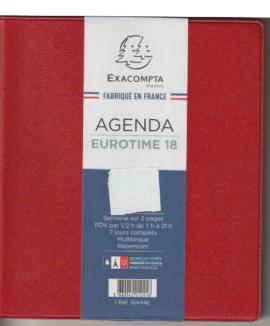 agenda eurotime 18 semainier 2024 répertoire  7 jours complets  16X18