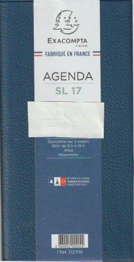 Agenda Semainier SL 17 Cassandra 9x17,5 cm Janvier à Janvier 2025
