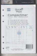Recharge agenda organiseur QUO VADIS Compactimer 17, la semaine verticale, 16 mois - 122007Q 2024
