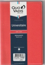  Agenda QUO VADIS Universitaire, format 10 x 15 cm, finition Impala, 2025-2026 