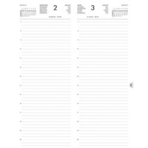 Lecas agenda journalier long 140 x 350 mm travers 1 jour page 2024 noir 