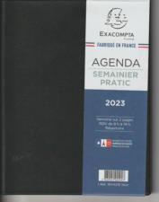 Exacompta 194421 Agenda semainier pratic avec couverture plastique Jan à Déc Noir Année 2023