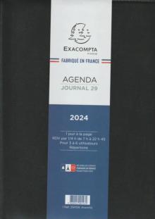 Exacompta 29412E Agenda 2024  Journal 29 un jour à la page 