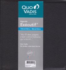 Quo Vadis  Agenda  Executif  16x16cm  Noir  Année  2025