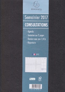 Exacompta 294421 Agenda Civil de Consultations - Noir - Année 2017