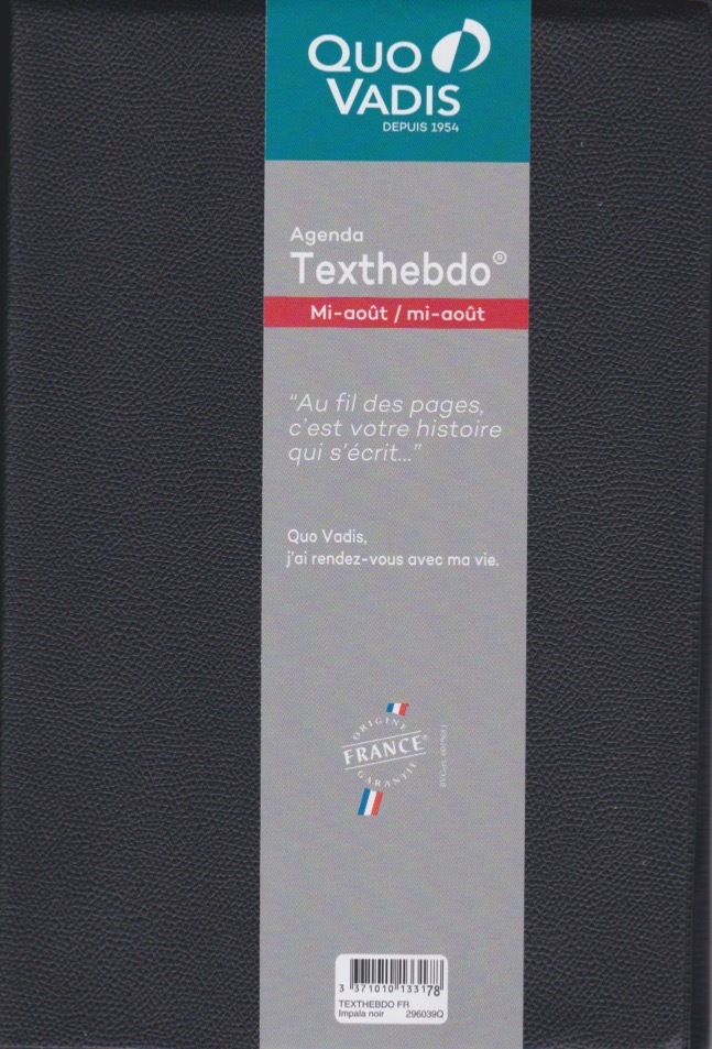 Agenda 2024 QUOVADIS Texthebdo 16x24cm Touch - 1 semaine sur 2