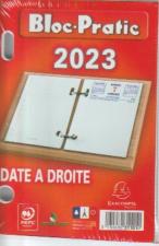  Recharge Bloc éphémeride 2023 Date à Droite 8,5 x 11,5 cm