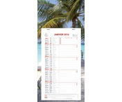 Calendrier mensuel bloc sur plaque TOURISME 2016